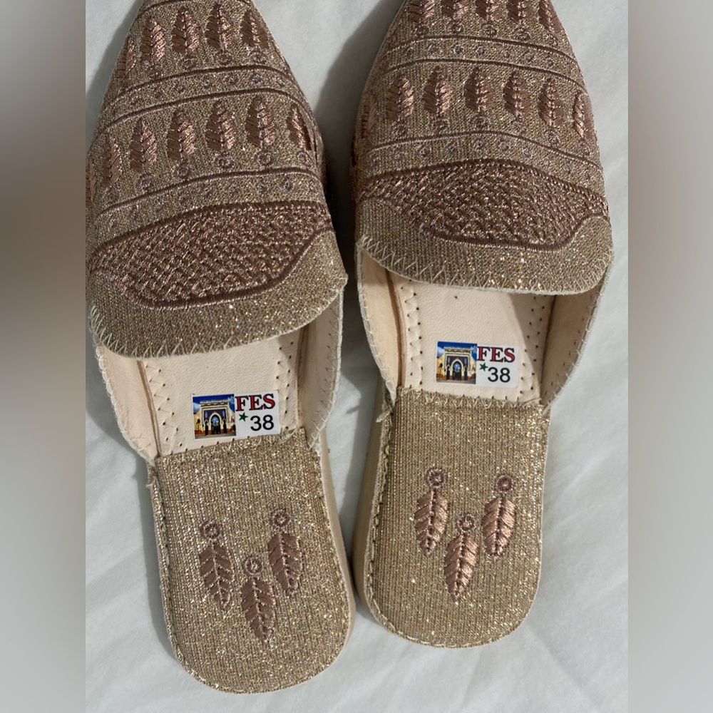 NEW Moroccan Babouche Slippers. (From Morocco) - Picture 2 of 6